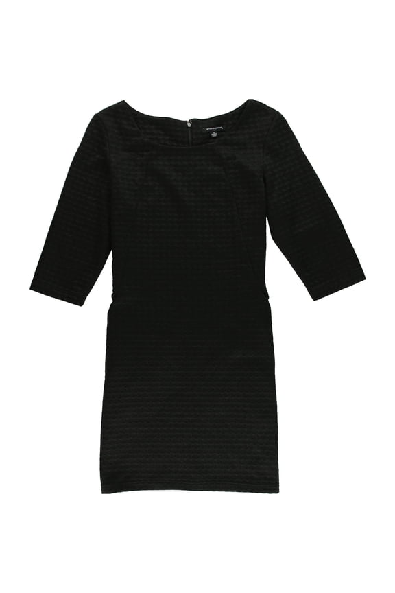 Womens Textured Sheath Dress, Black, 16