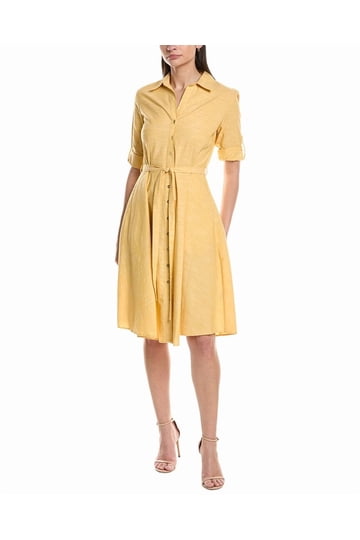 knee length dresses for ladies Sara Linen Midi Dress main image 1