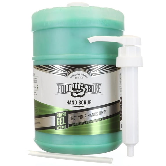 Share Full Bore Power Gel Waterless w Grit, 1 Gallon, Flat Top (case of 4 gallons) Formerly Mean Green Hand Scrub