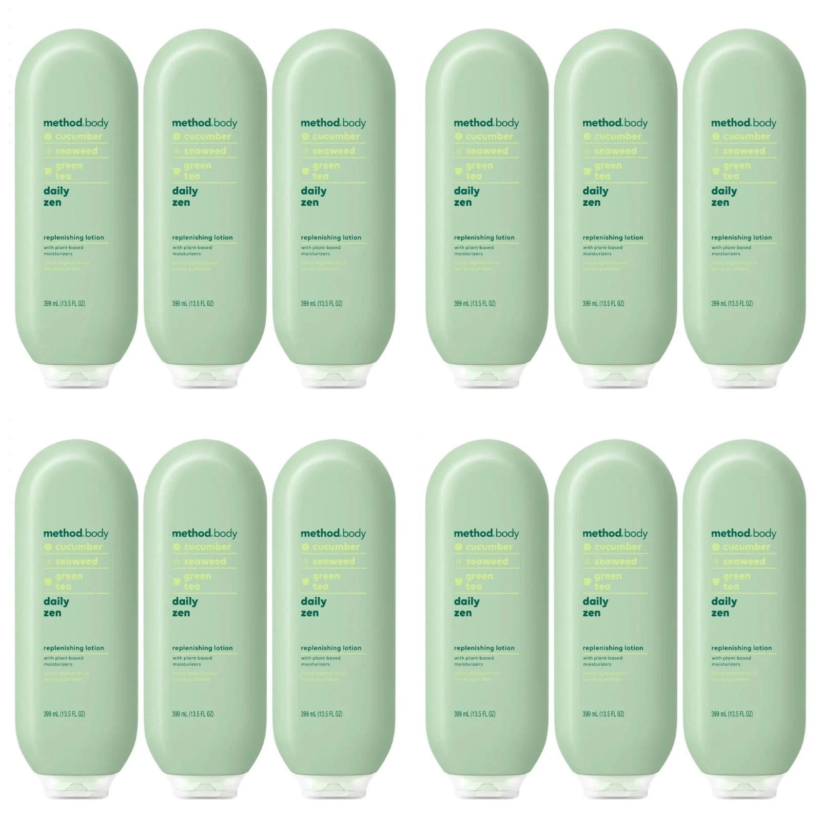 Share Method Daily Zen Cucumber & Seaweed Body Lotion Moisturizer 13.5 oz -12 Bottles