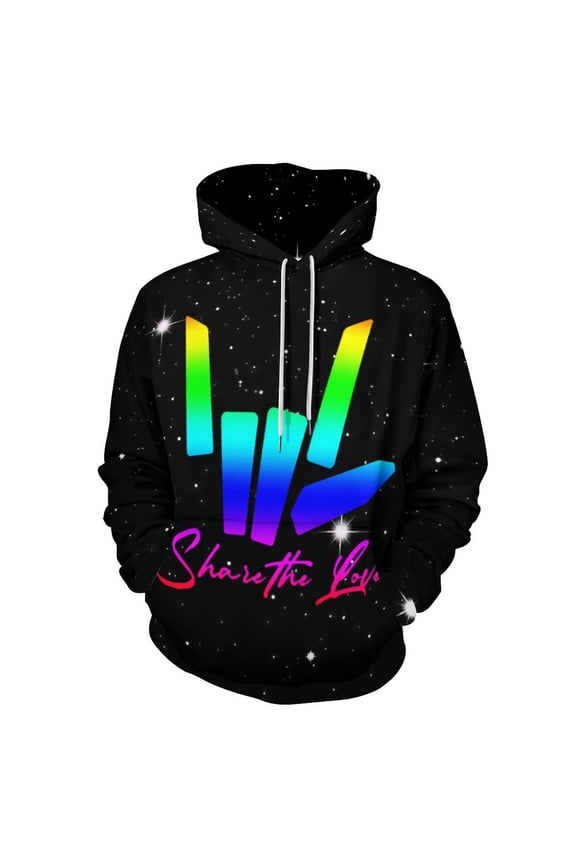 Share The Love Adult Sweater Pullover Sweatshirt Hoodies Long Sleeve Hooded Jackets Men Women