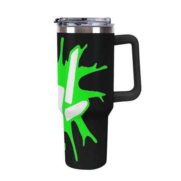 Share The Love Stephen 40oz Large Capacity Car Cup Tumbler with Handle And Straw Lid, Insulated Stainless Steel Double Wall Vacuum Travel Mug, Leak-proof Large Capacity Car Cup,Cupholder Friendly