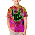 thumbnail image 1 of Share The Love T Shirts, 3D Print Short Sleeve for Boys Girls, Casual Graphic Tee Tops, 1 of 10