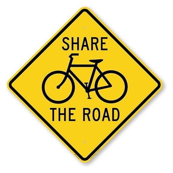 Share The Road Sign | 24" x 24" Engineer Grade Reflective Aluminum Signs, Made in USA