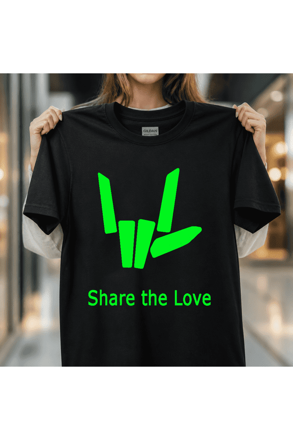 Share the Love Kids Merch Family Friendly Fun Graphic Retro Unisex T-Shirt, S- 5XL
