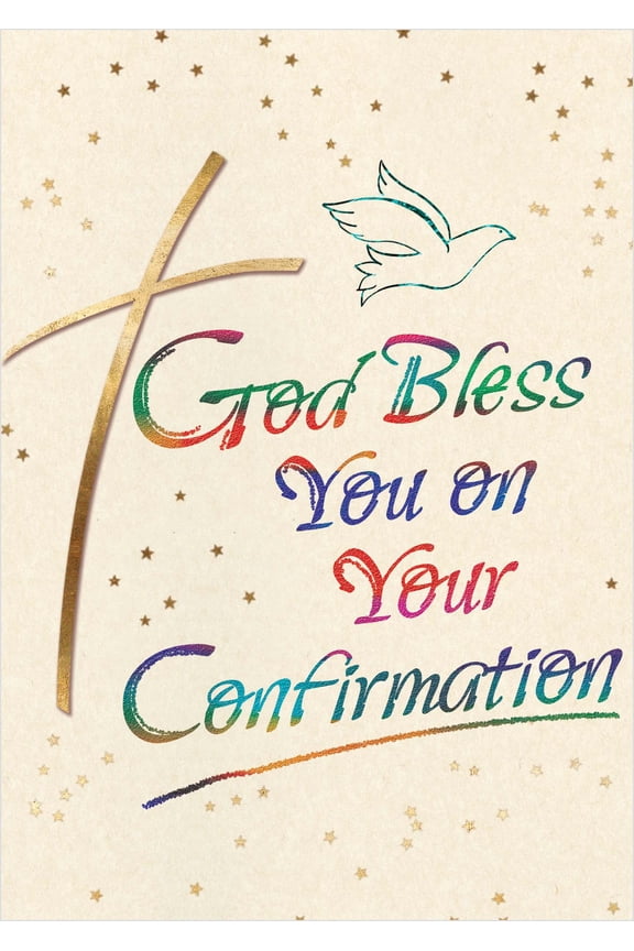 Confirmation Blessings 1 Count Religious Confirmation Card, KJV Scripture Bible Verse, Envelope Included