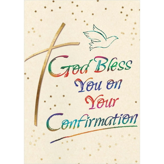 Shared Blessings Confirmation Blessings 1 Count Religious Confirmation Card, KJV Scripture Bible Verse, Envelope Included