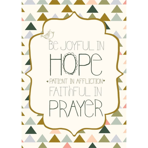 Shared Blessings Encouragement Card with KJV Scripture, 1 Count, Be Joyful in Hope, Religious Inspirational Greetings for Sharing Faith and Comfort