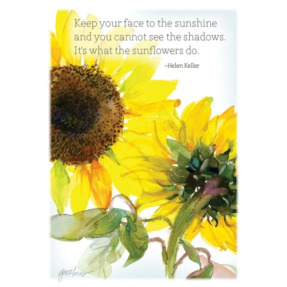 Shared Blessings Face to the Sunshine Quote 1 Count Praying for You Card, KJV Scripture Religious Get Well Encouragement, Envelope Included