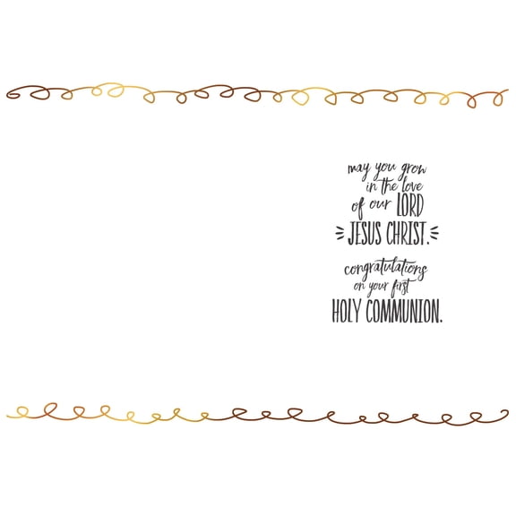 Shared Blessings First Holy Communion Greeting Card, 1 Count, Christian Congratulations with NIV Scripture