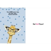 Shared Blessings Heard You Were Sick? 1 Count Funny Giraffe Get Well Card, Religious Greetings with KJV Scripture