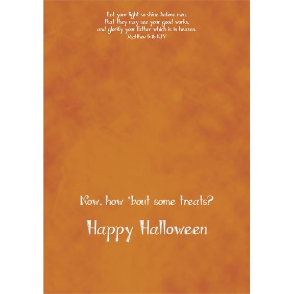 Shared Blessings Ive Done the Trick Dog 1 Count Halloween Card, Faith-Based Fall Holiday Greetings with KJV Scripture Matthew Bible Verse