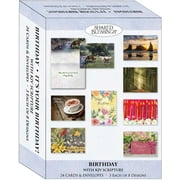 Shared Blessings It s Your Birthday! 24 Boxed Greeting Cards with KJV Scripture and Envelopes