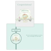 Shared Blessings Just Married 1 Count Religious Wedding Day Greeting Card, King James Version Scripture