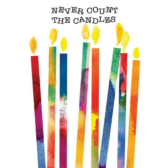 Shared Blessings Never Count the Candles 1 Count Religious Birthday Card, Christian Scripture KJV Bible Verse, Envelope Included