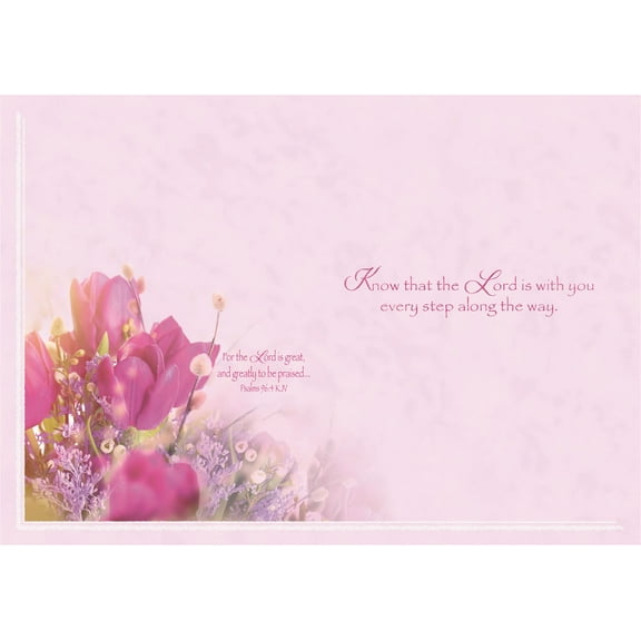 Shared Blessings Our Lord’s Goodness Thinking of You Card, 1 Count Religious Greetings KJV Scripture Pslams Bible Verse for Encouragement or Support