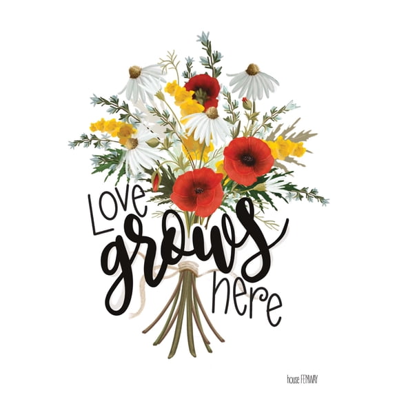 Shared Blessings Religious Wedding Day Card with NIV Scripture, 1 Count, Love Grows Here Christian Congratulations Married Couple Greetings