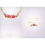Shared Blessings She Had Faith Religious Empowerment Greeting Card with KJV Scripture, 1 Count, Inspirational Floral Motivational Christian for Women