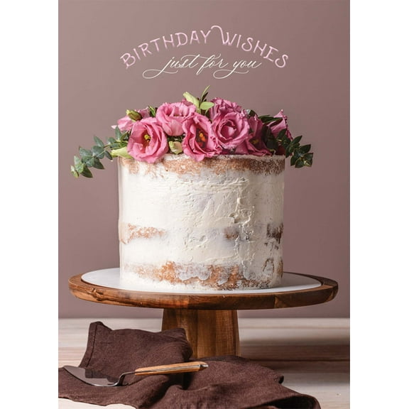 Shared Blessings Sweet Cake 1 Count Christian Birthday Card for Her, Religious KJV Scripture Bible Verse, Envelope Included