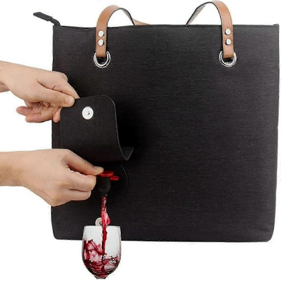 Shared Wine Tote With Drink Dispenser, Tote Shoulder Bag For Beach, Travel, Picnic, Camping g2024232