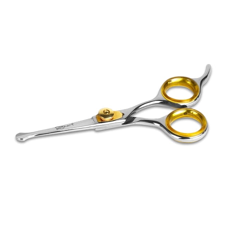 Sharf Dog Grooming Scissors, Gold Touch 4.5 Inch Ear and Nose Sharp Pet Shear with Safety Round Tip for Safe and Easy Use