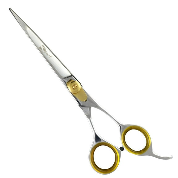 Sharf Shears, Professional Pet Grooming 6.5-inch Straight dog or cat Scissors, Sharp 440c Japanese Steel ,Gold Touch Series