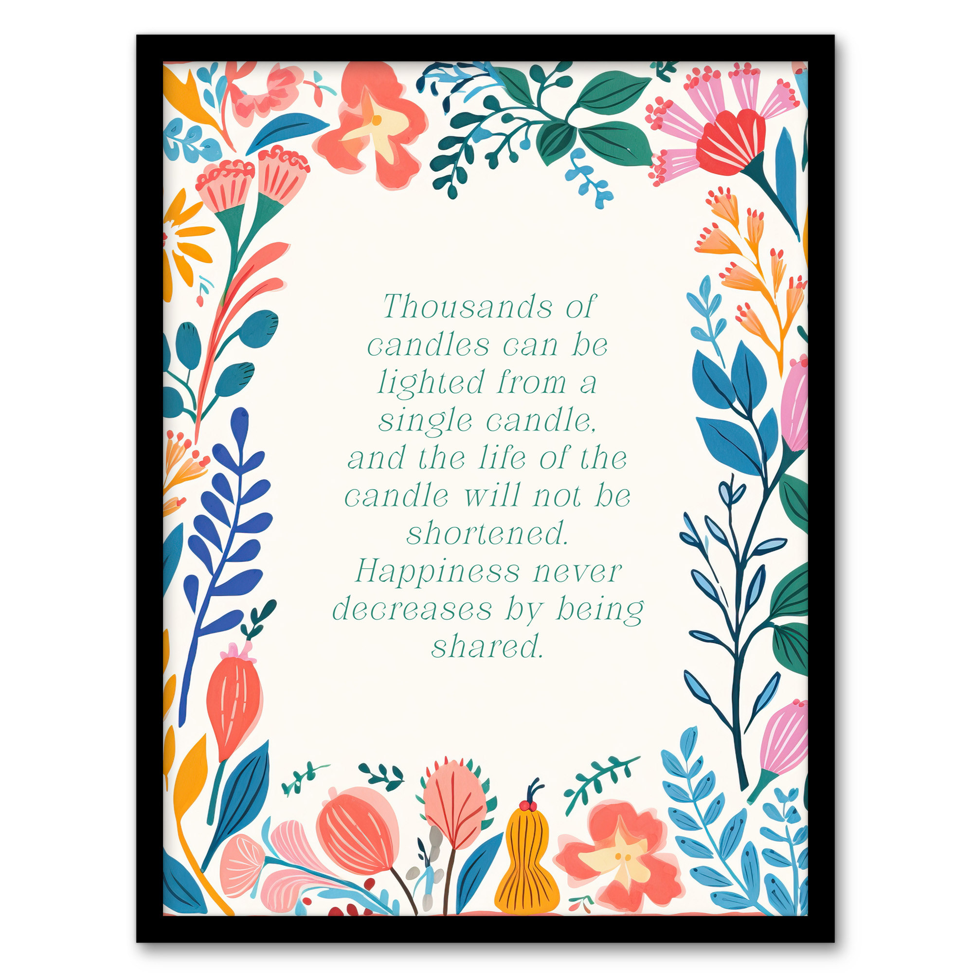 Artery8 Poster 'Miracle Of A Flower' – Stampa D'arte Buddista Con Mandala E Meditazione, 61x46 Cm, Carta Spessa