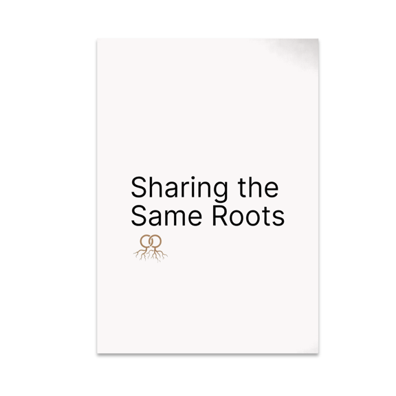 Sharing the Same Roots Minimal Wall Decor - Family Theme - 13x19 Poster Print