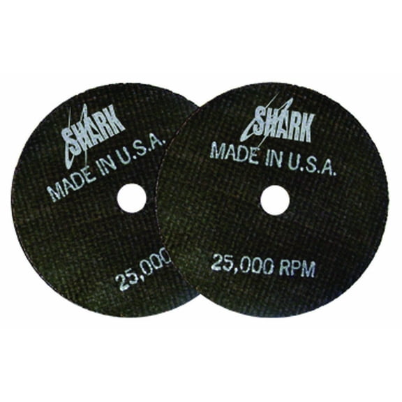 Shark 12704 3-Inch by 1/16-Inch by 3/8-Inch Double Reinforced Cut-off Wheels, 54-Grit, 10-Pack