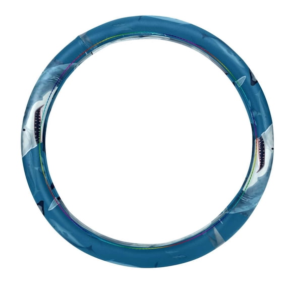 Shark 14.5 Inch Printing PVC Leather Auto Accessories Car Wheel Covers Steering Wheel Covers Car Wheel Cover