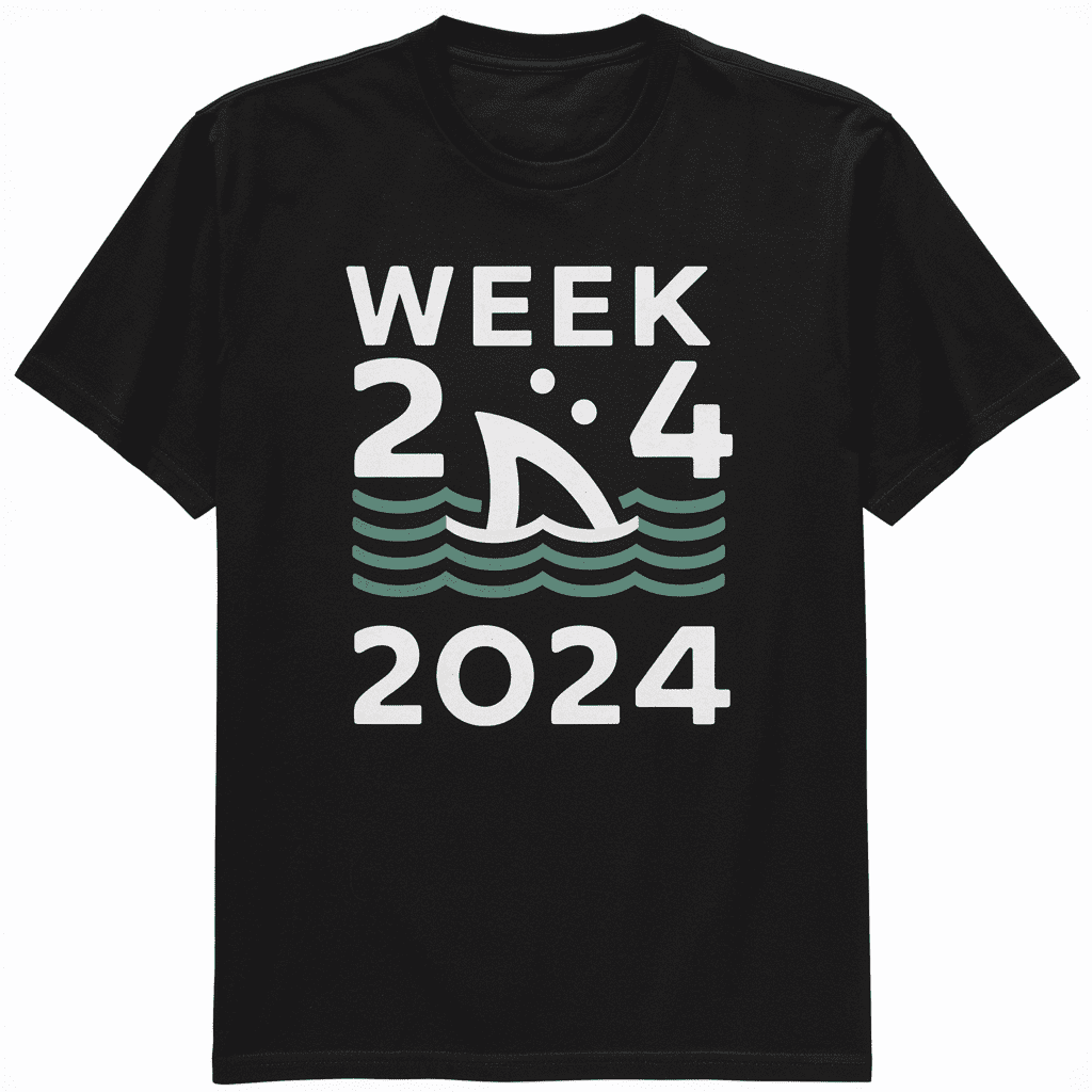 Shark 2024 Week Passion TShirt Great White Shark Lover Fun Summer Tee
