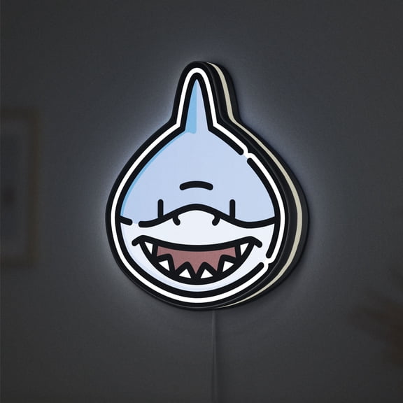 Shark 3D Novelty Light Box, Stylish Marine Life Decor for Living Rooms and Ocean Adventure Fans (Width 24 inch, 60cm)