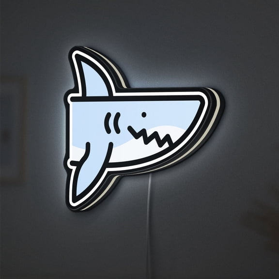 Shark 3D Novelty Light Box, Underwater Wildlife Accent Light for Kids' Rooms and Aquariums (Height 24 inch, 60cm)