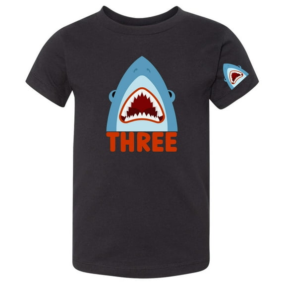 Shark 3rd Third Birthday T Shirt (Toddler Boys)