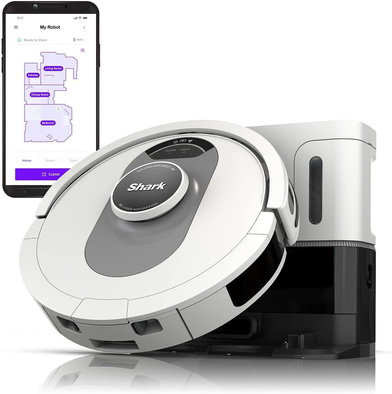 Shark AI Ultra Self-Empty Robot Vacuum, Bagless 60-Day Capacity Base, Precision Home Mapping, Perfect for Pet Hair, Wi-Fi, AV2511AE - image 1 of 3
