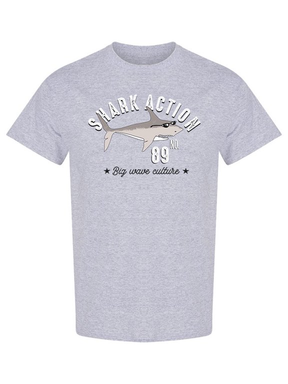 Shark Action T-Shirt Men -Image by Shutterstock, Male Small