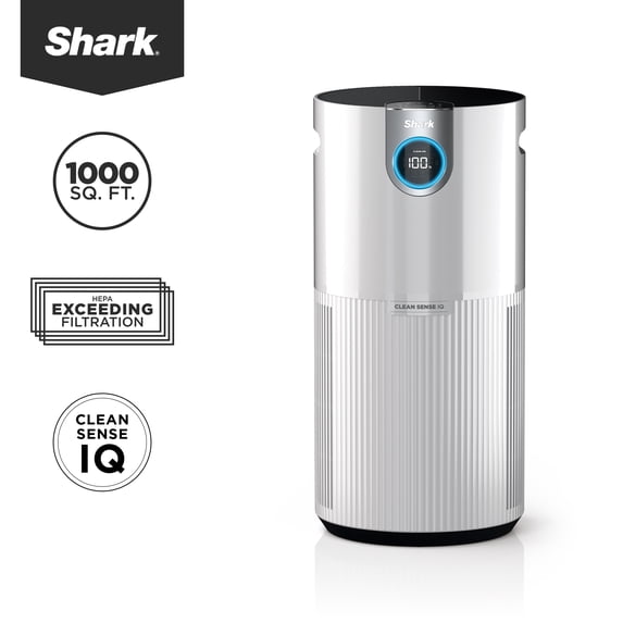 Shark MAX 1000 St Ft True HEPA Air Purifier, NanoSeal, Clean Sense IQ Technology, Captures Pet Hair, Pet Dander, Allergens, HP200 White