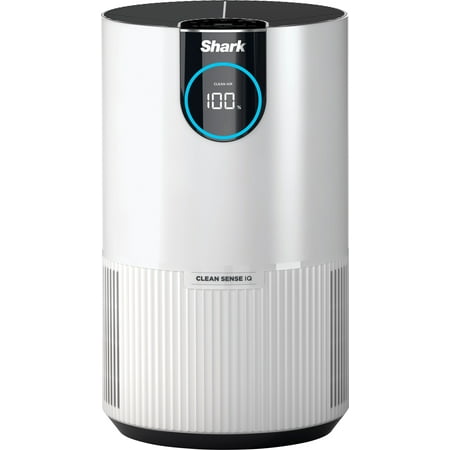 Shark - Clean Sense Air Purifier 500, Clean Sense IQ, NanoSeal True HEPA, 500 sq. ft., Filters 99.9% of allergens, Pro Odor Lock - White