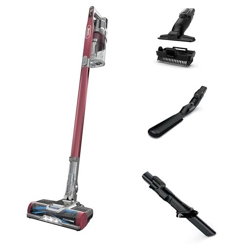 Shark Anti-Allergen Cordless Stick Vacuum with Self-Cleaning Brushroll, PowerFins, Removable Handheld Tools, 40 min runtime, Red, .34-Quart