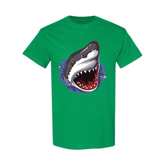 Shark Attack Design T-Shirt Men -Image by Shutterstock, Male 3X-Large