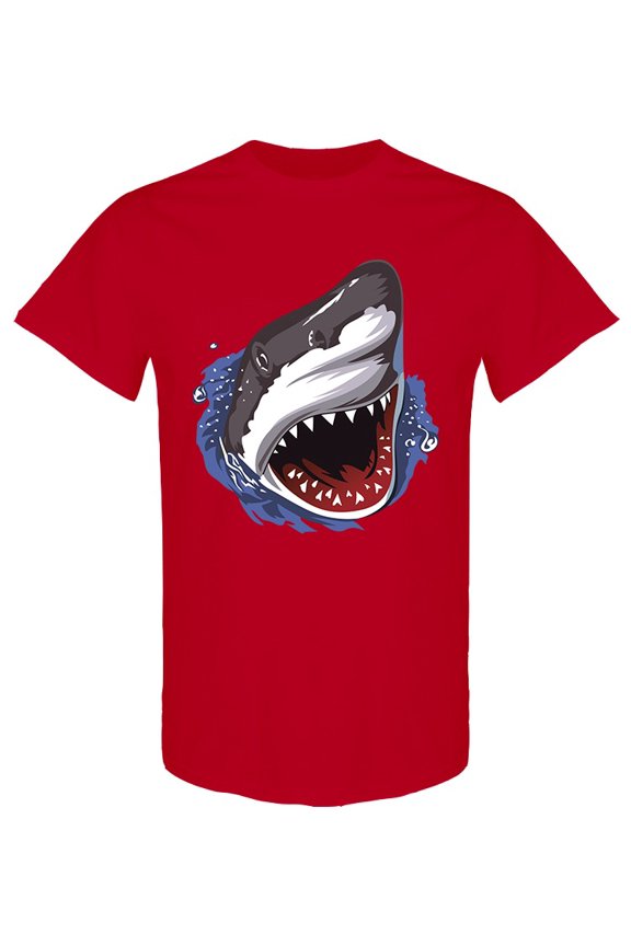 Shark Attack Design T-Shirt Men -Image by Shutterstock, Male Medium