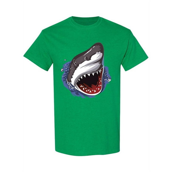 Shark Attack Design T-Shirt Men -Image by Shutterstock, Male x-Large