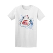 Shark Attack In Brush Style T-Shirt Men -Image by Shutterstock, Male Small