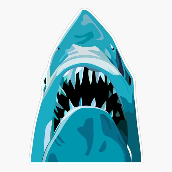 Shark Attack Sea Fun Art Sticker