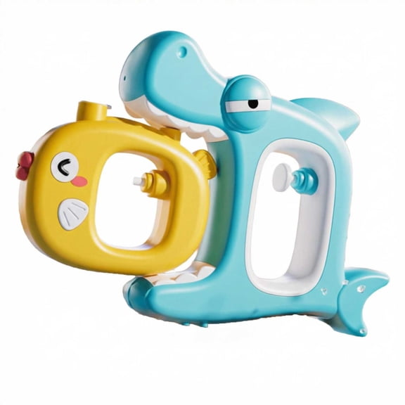 Shark Attack Squirters Water Blaster Toy, High-Capacity Handheld Splash Master for Summer Beach and Pool Activities Blue