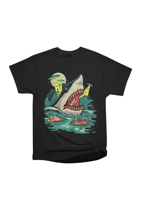 Shark Attack T-Shirt Tee Gift For Him Merch For Her Apparel For Friend-1
