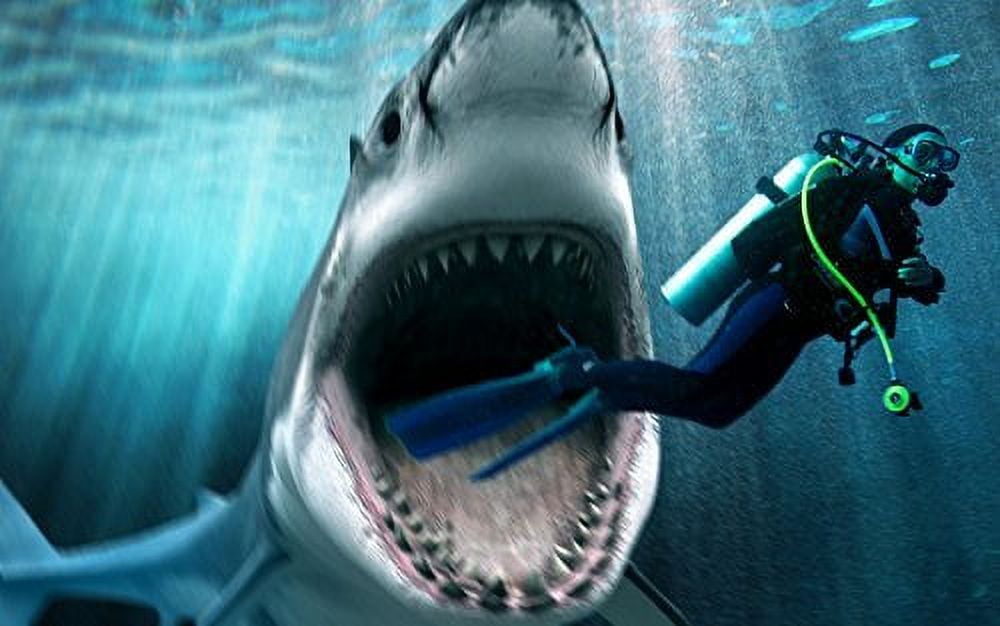 Shark Attacking Scuba Diver Cake Topper, by Art of Eric Gunty