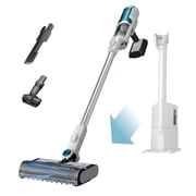 Shark Clean & Empty Cordless Stick Vacuum & Auto-Empty System, Self Cleaning Brushroll, HEPA Filtration, Anti-Allergen Complete Seal, BU3521 White/Peacock
