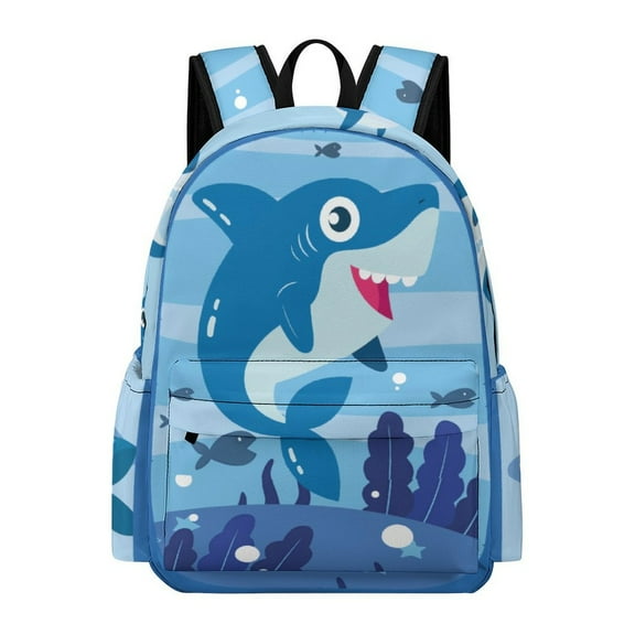 Shark Backpack 17 Inch Cartoon Shark Schoolbag Travel Backpacks