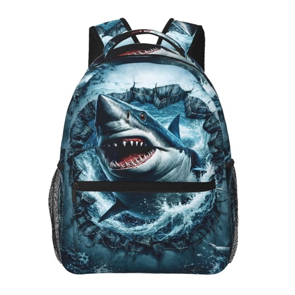 Shark Backpack Lightweight Rucksack Travel Bag for Men and Women